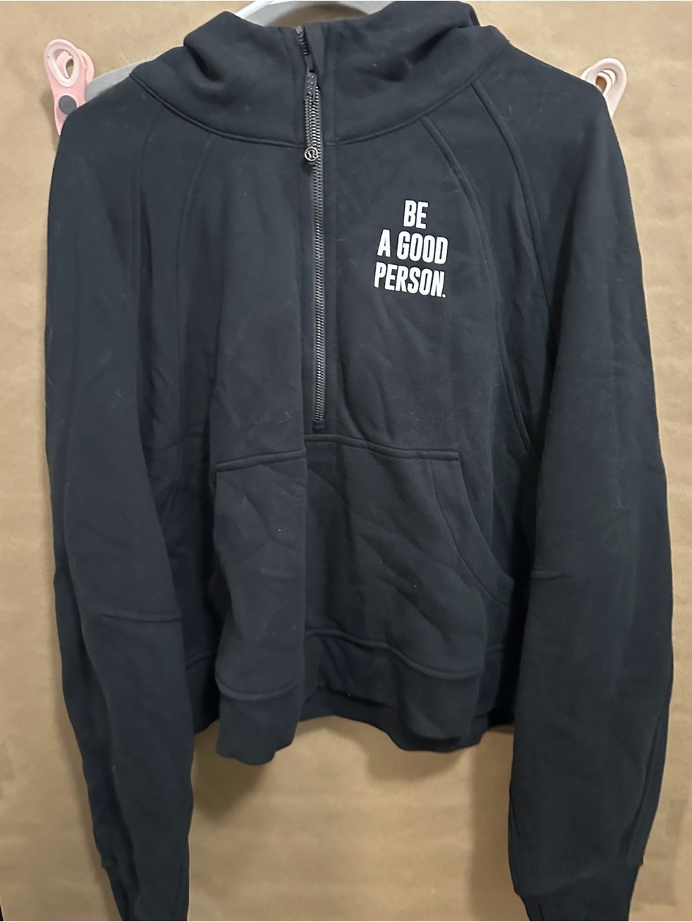 lululemon athletica Black Hoodie with White Text - Picture 2 of 3